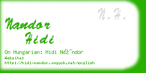 nandor hidi business card